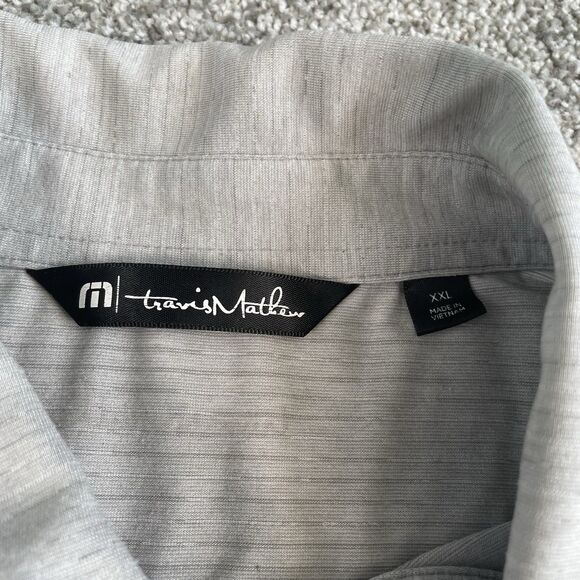 Travis Mathew The Heater Polo Men's Golf Performance Stretch Gray Size XXL 2XL - Picture 7 of 12